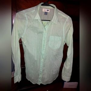 Sheer long sleeve button up